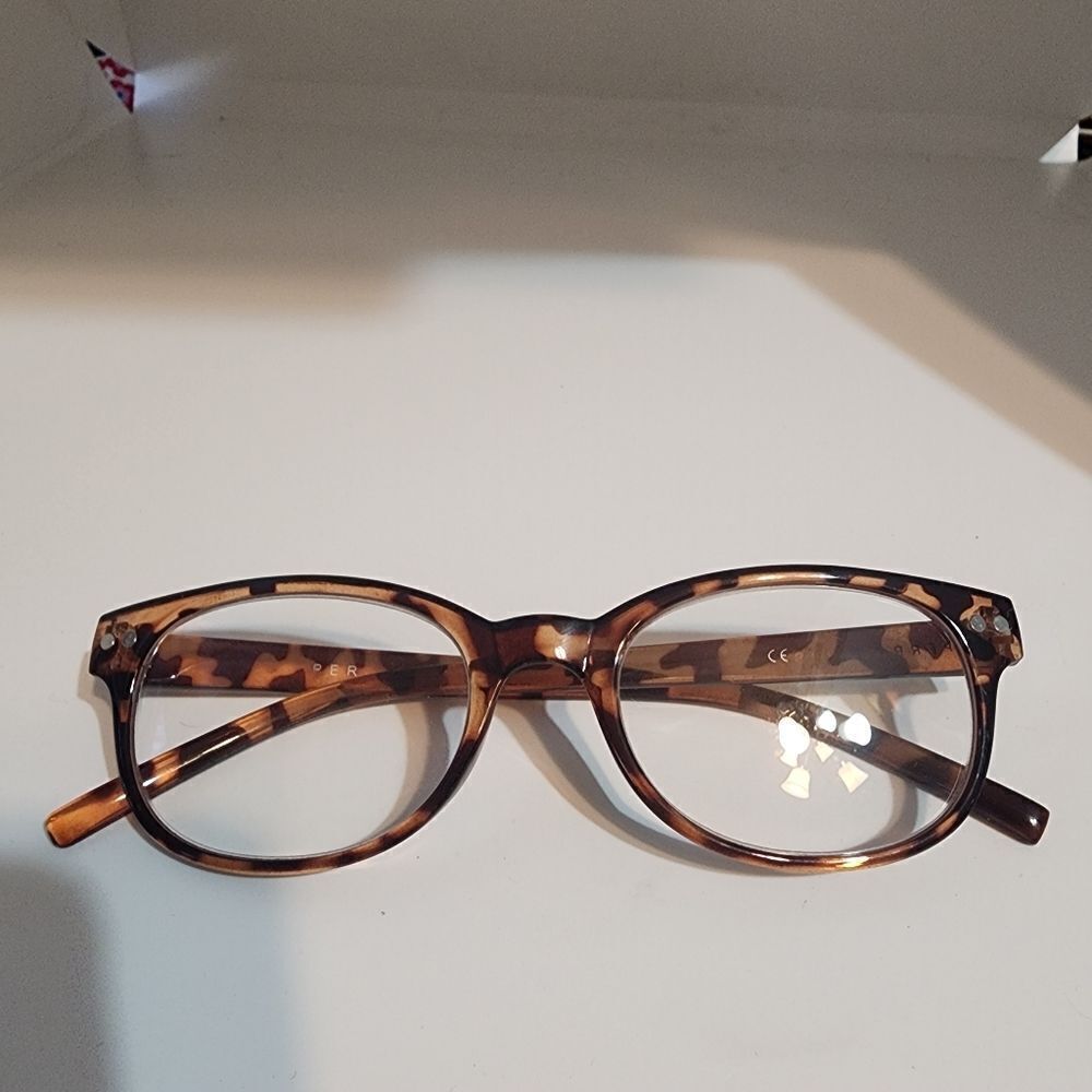 Perry Ellis Brown Tortoiseshell Prescription Glasses Frames - Picture 2 of 6
